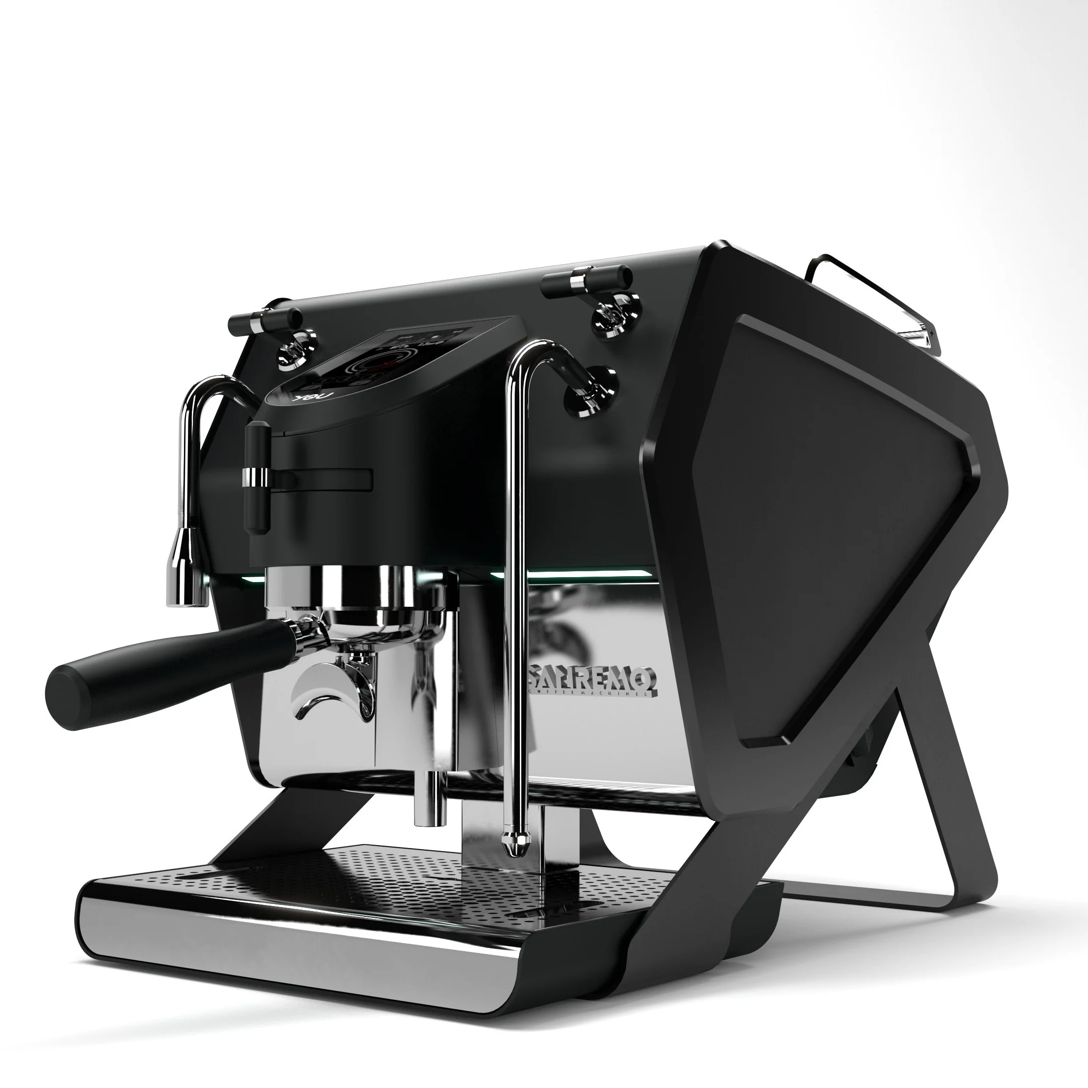 sanremo you schwarz espressomaschine schraegansicht kaffeemo
