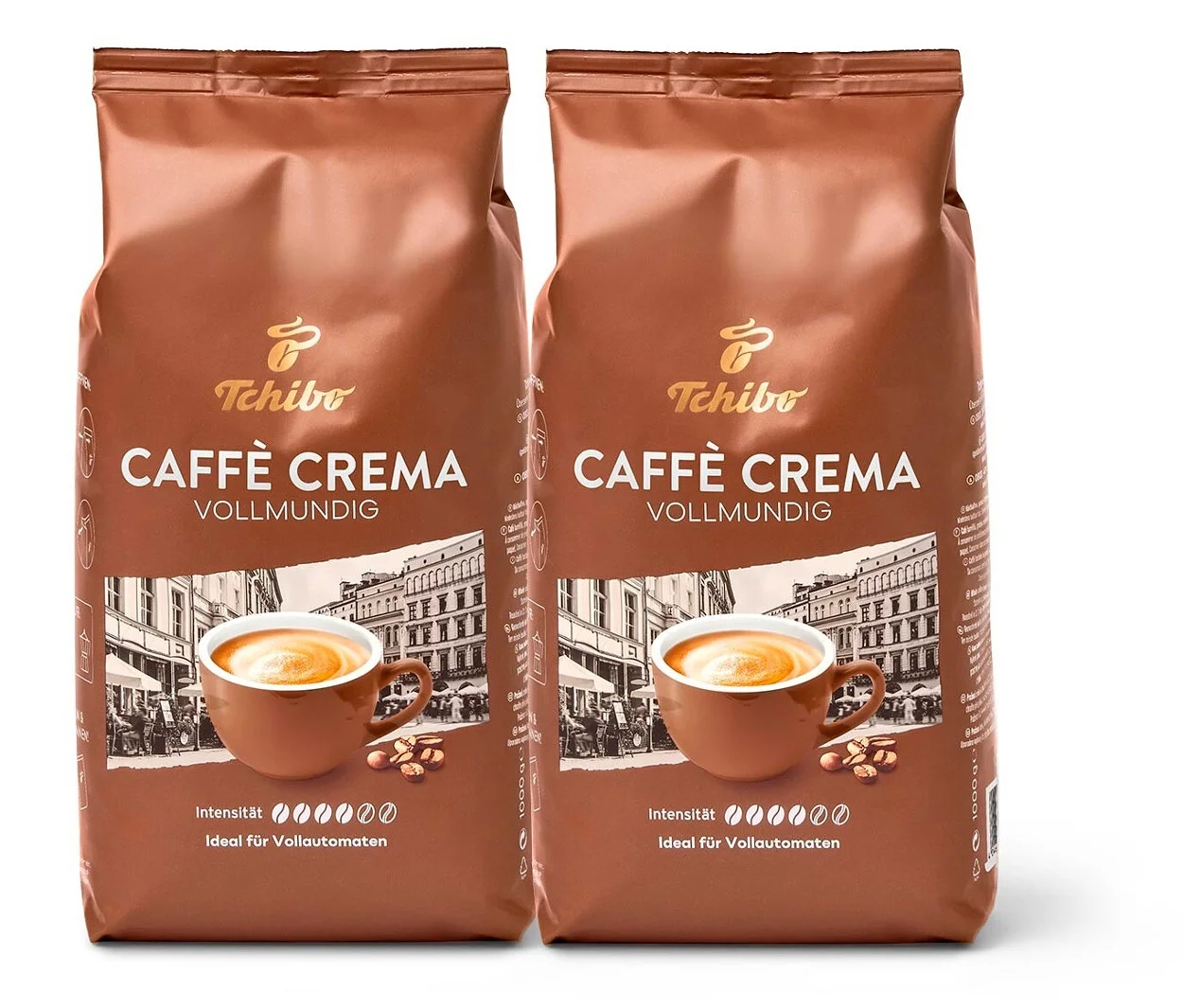Tchibo – Caffè Crema Vollmundig - 2 x 1 kg Ganze Bohne
