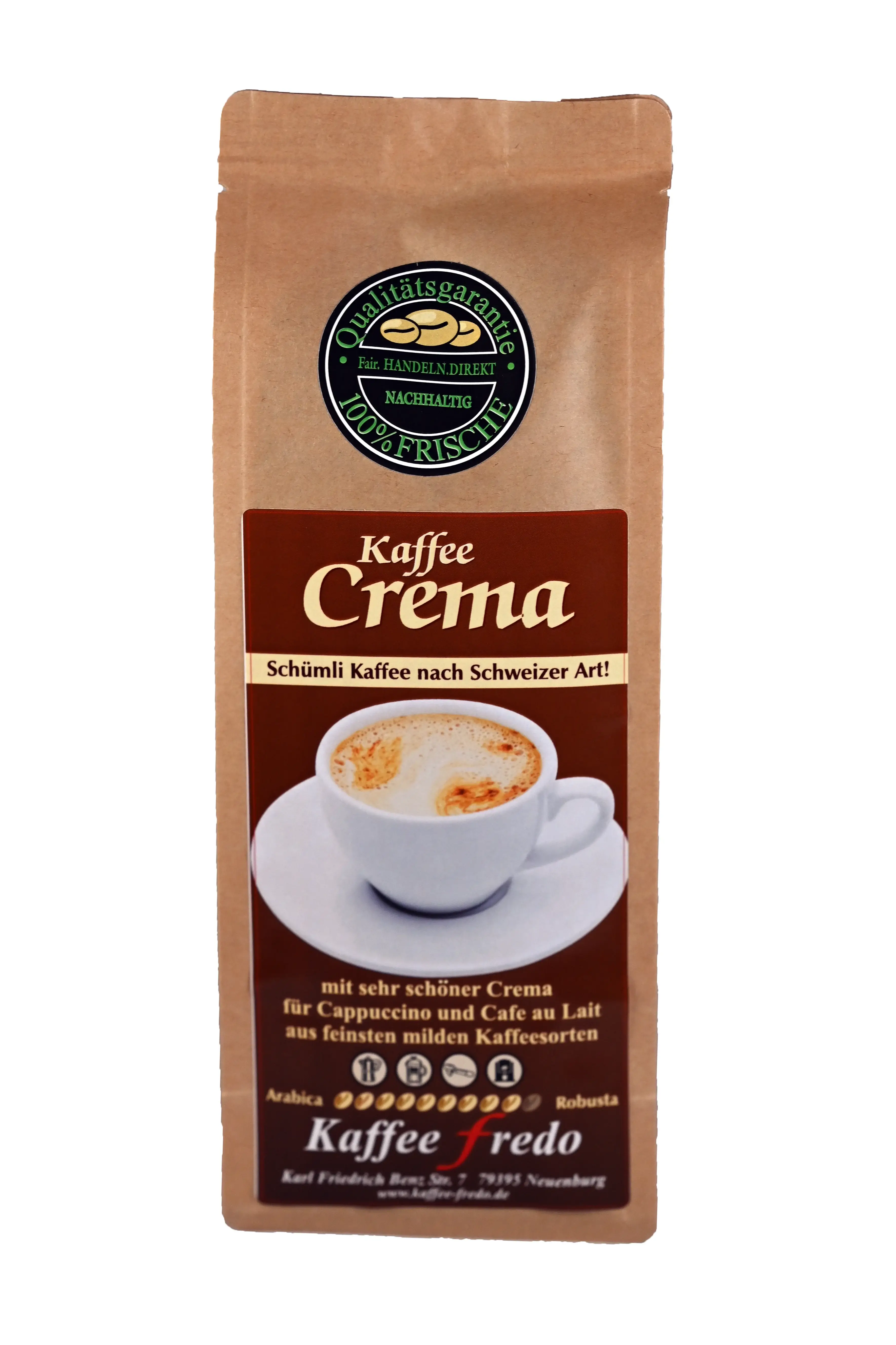 Kaffee Fredo – Schümli Kaffee Grob Gemahlen – Für Pressstempelkannen (Bodum) – 1000g Familienpackung